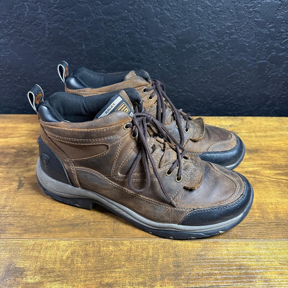 Ariat Terrain 10002182 Brown Leather Hiking Boots Mens 10.5D EU 44M